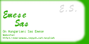 emese sas business card